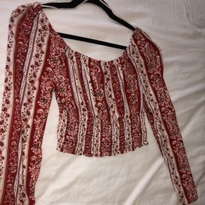 Off the shoulder crop top